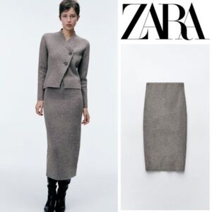 ZARA Straight Knit Skirt